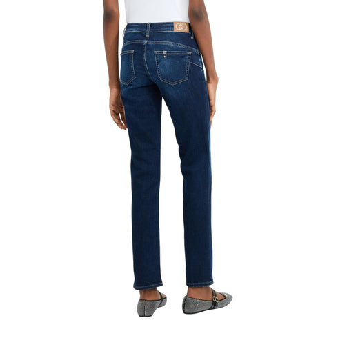 Jeans Donna Slim con strass modella retro